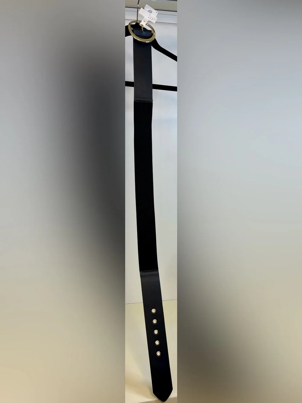 NWT-  a new day Black Belt with Gold Ring Buckle - Med